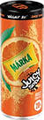 Напій Marka Juicy Soda Сильногазований з Соком і з Смаком Апельсина ж/б 250 мл Венгія (24 шт./1 ящ), фото 4
