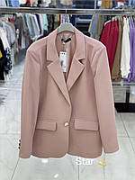 Пиджак женский розовый большого размера