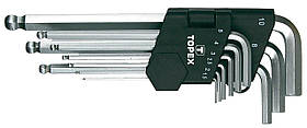Topex 35D957 Ключi TOPEX шестигранi HEX 1.5-10 мм, набір 9 шт.*1 уп.