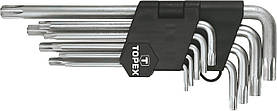 Topex 35D961 Ключі шестигранні Torx T10-T50, подовжені, набір 9 шт.