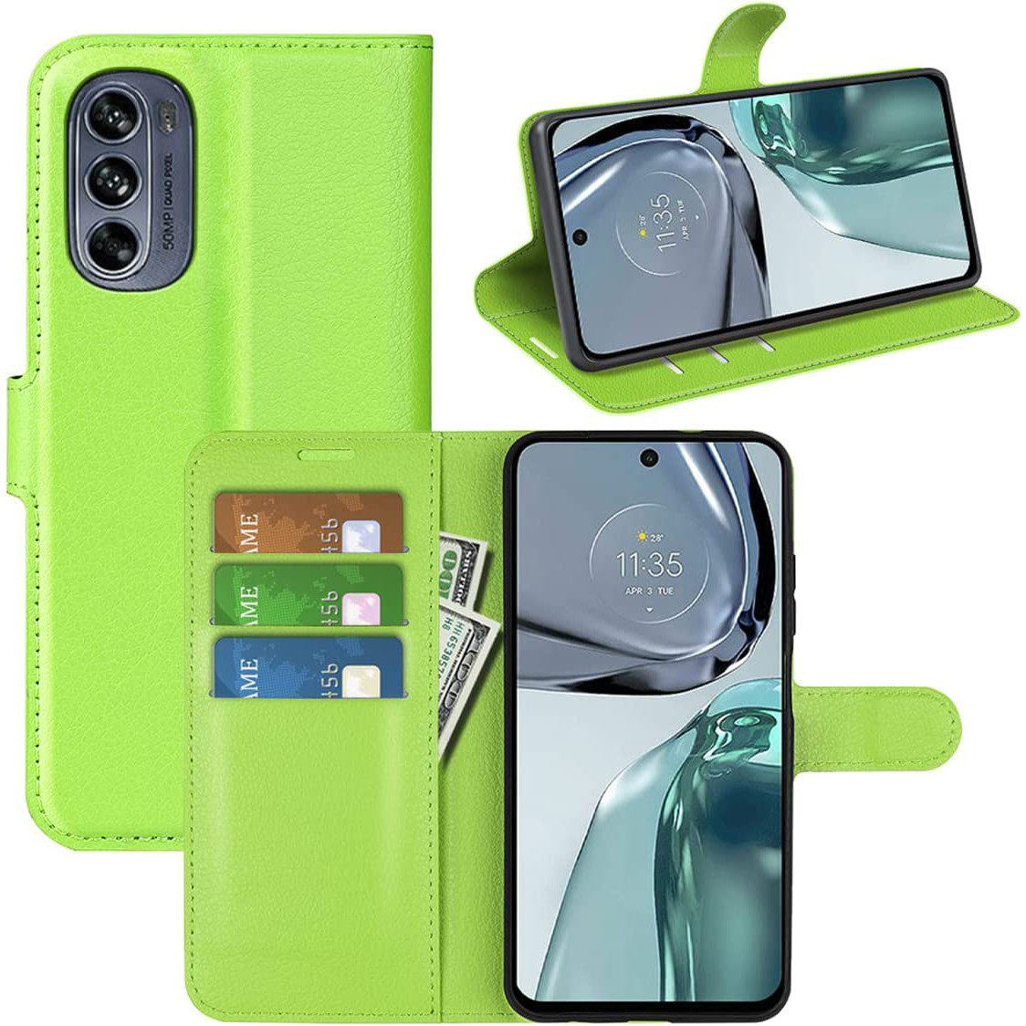 Чохол-книжка Litchie Wallet для Motorola G62 5G Light Green