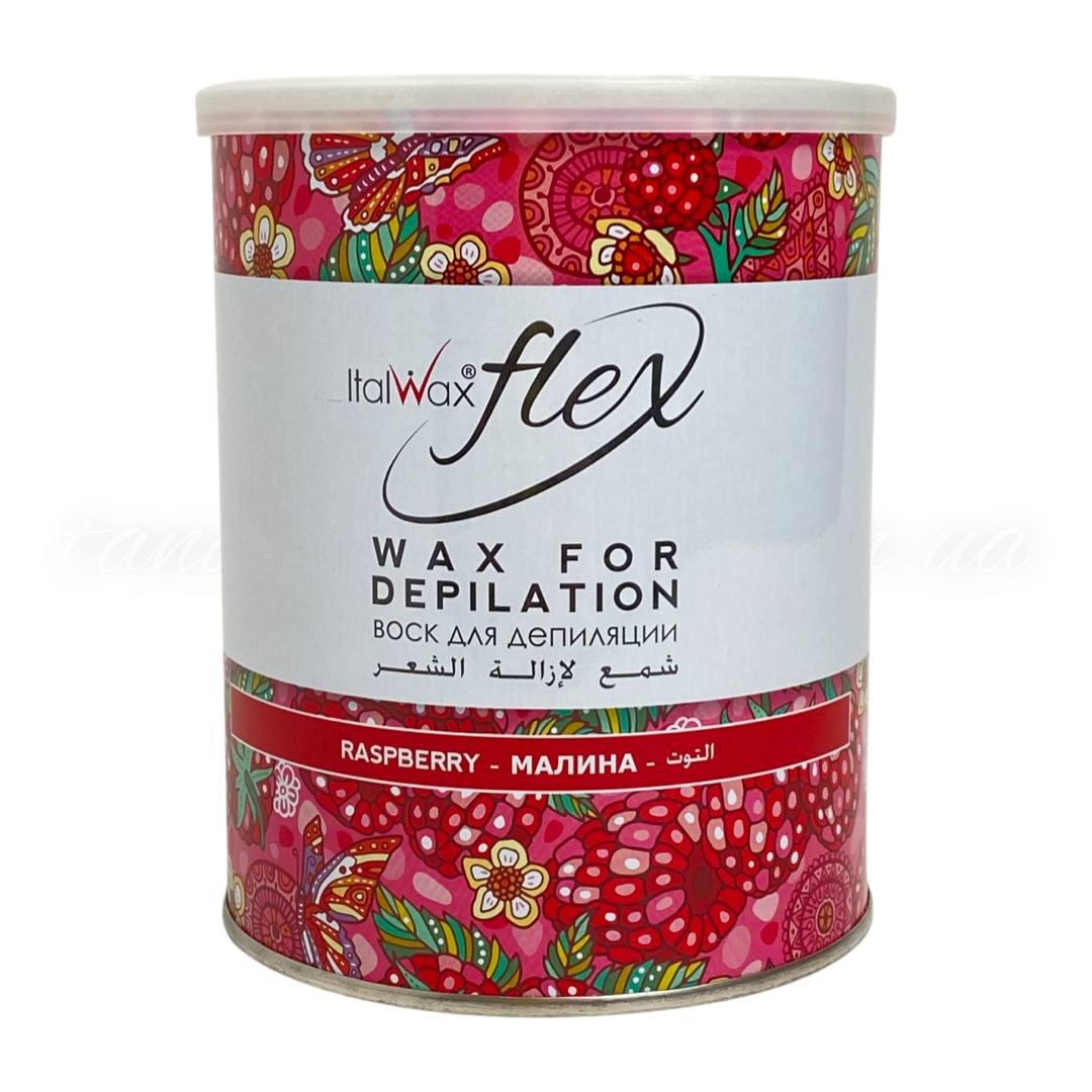 Віск у банці для депіляції Малина (Raspberry) FLEX ItalWax, 800 мл