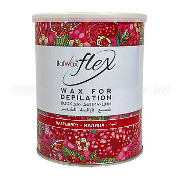 Віск у банці для депіляції Малина (Raspberry) FLEX ItalWax, 800 мл