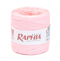 Лента "Рафия" Bolis basic Raphia waterproof 5мм*200м Винтаж Розовый (KG-8725)