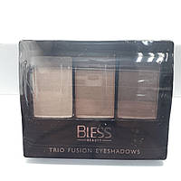 Тени для век тройные матовые Bless Beauty Trio Fusion Eyeshadows №02