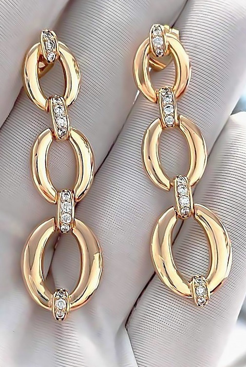 Сережки(1 пара) Xuping. Довжина: 45 мм. Ширина: 13 мм.