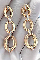 Сережки(1 пара) Xuping. Довжина: 45 мм. Ширина: 13 мм.