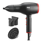 Професійний фен для волосся DSP 37002 1400 Ватт Дифузор Чорний 3 насадки