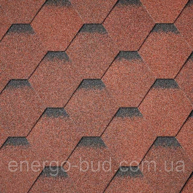 Бітумна черепиця Superglass Hex (20) Tile Red ultra