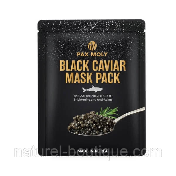Маска тканинна Pax Moly Black Caviar з екстрактом чорної ікри