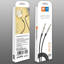 AUX Кабель WUW X175 3.5mm - AUX 3.5mm 1м Чорний