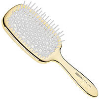 Гребінець для волосся золото з білим Janeke Superbrush AUSP230 BIA, фото 5