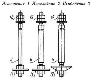 Болти фундаментні з анкерним плитою М16-М48 (тип 2)