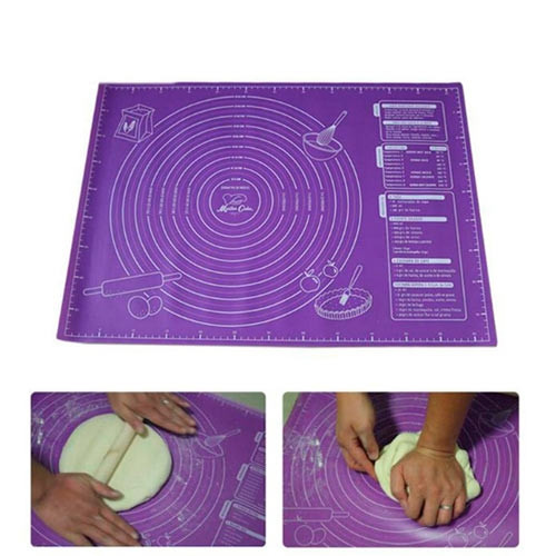 Килимок кондитерський силіконовий для розкочування тіста з розміткою BTB 60х45см, фото 1