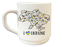 Чашка патріотична"I love Ukraine" 290мл в подарунковій коробці