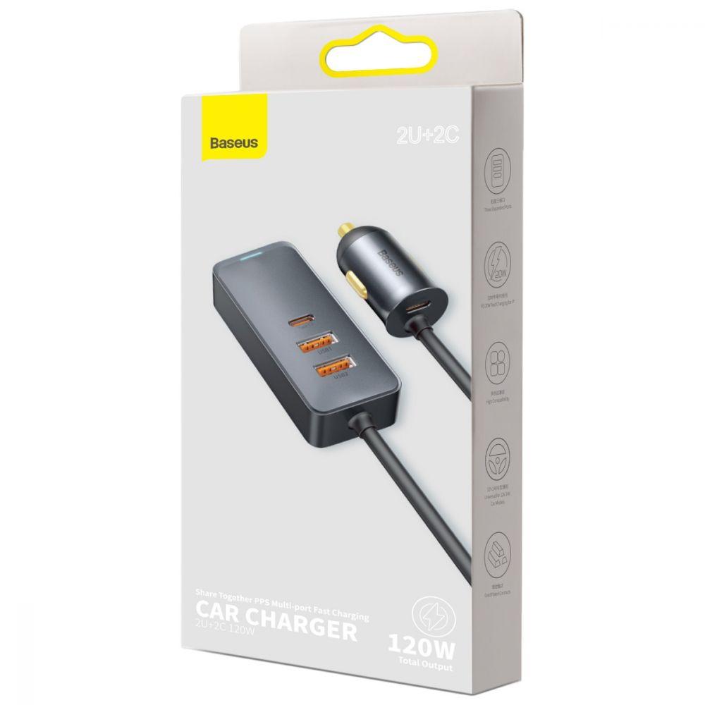 Автомобільний зарядний пристрій Baseus Share PPS 120W CCBT-A, Gray