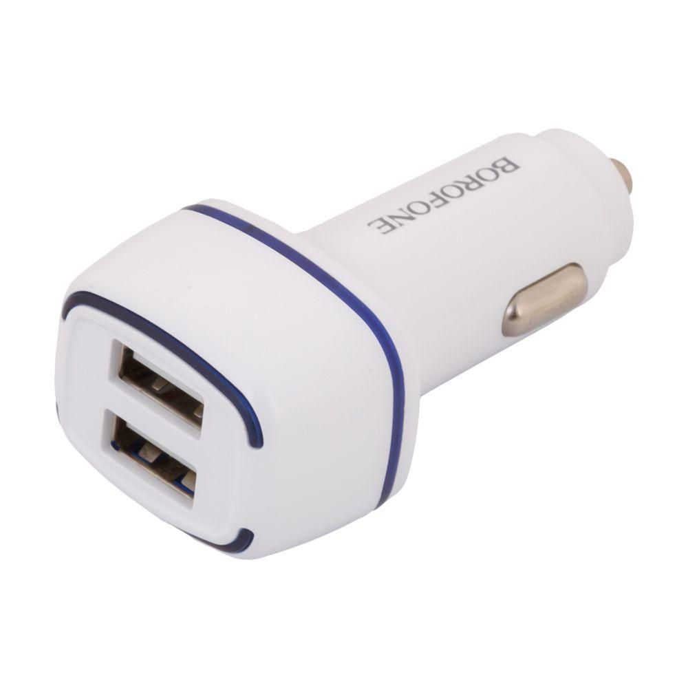 Автомобільний зарядний пристрій Borofone BZ14 Type-C to USB 2.4A, White