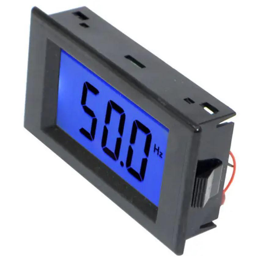 Вольтметр цифровий AC 220V з РКІ-індикатором D85-20 синя підсвічування, корпус чорний