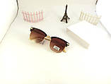 Сонцезахисні окуляри CARDEO Clubmaster МУЖКІ Коричневий Градієнт, окуляри сонцезахисні клабмайстр чоловічі, фото 4
