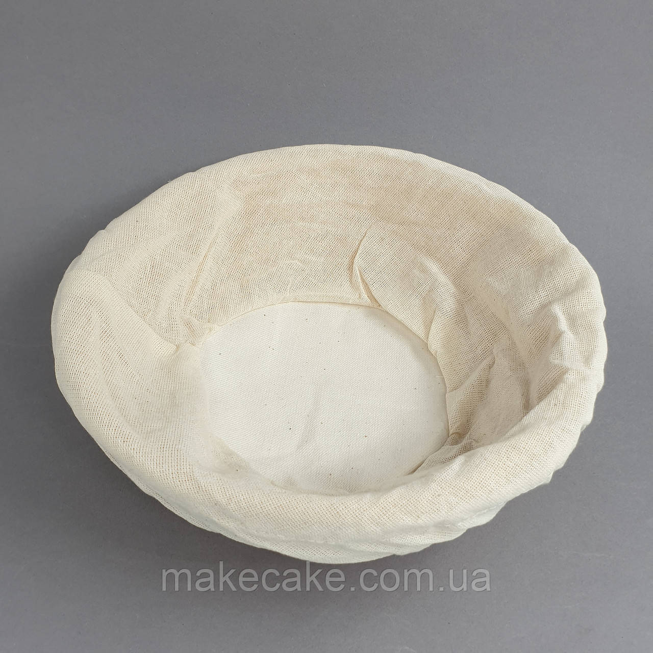 Тканинний чохол на круглий кошик для розстоювання хліба 18 см, фото 1