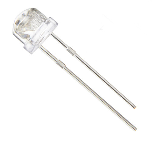 Світлодіод 4.8мм червоний прозорий, лінза 120*