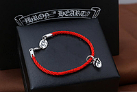 Женский серебряный красный браслет Весельчак Chrome Hearts