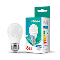LED лампа TITANUM G45 6W E27 3000K 220V 50шт/ящ