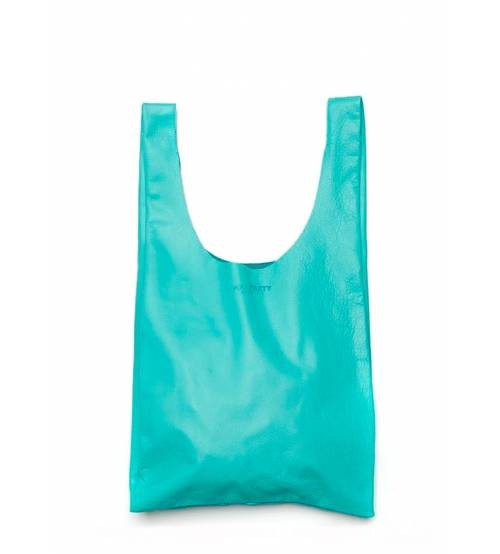 Женская кожаная сумка POOLPARTY LEATHER TOTE BLUE голубая