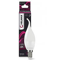 LED лампа VELMAX V-C37t, 6W, 220V, E14, 4100K, 540Lm, EMC