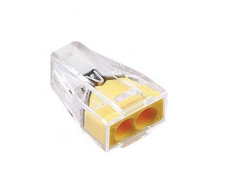 Клема з’єднувальна універсальна 2 отвори/ 0,75-2,5мм2 24А 250В (100 шт. в коробке)