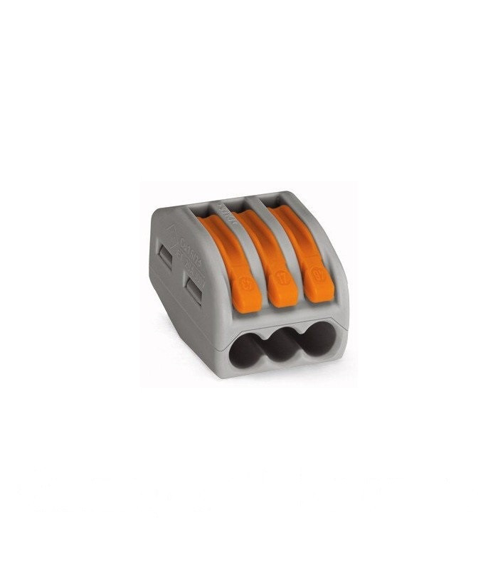 Клема з’єднувальна універсальна 3 отвори/ 0,08-2,5мм2 32А 250В (100 шт. в коробке)