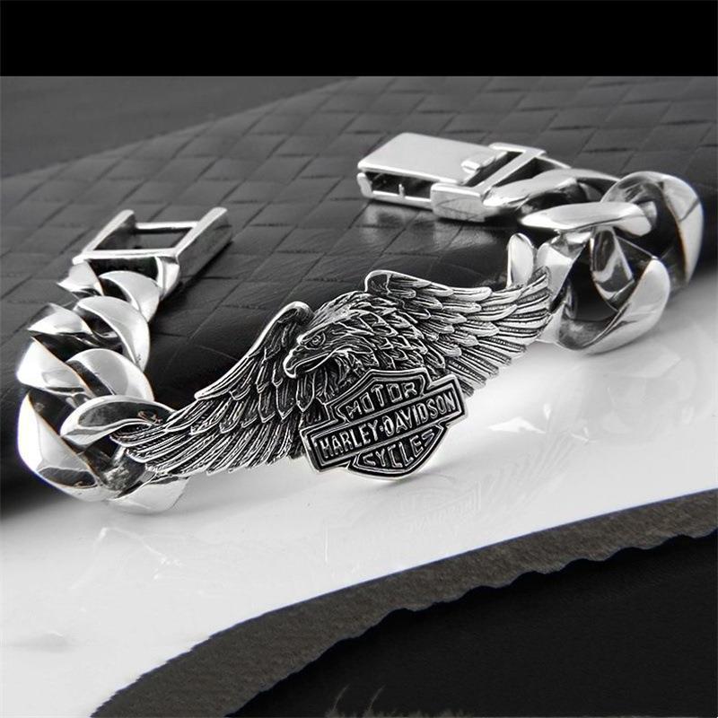 Чоловічий срібний браслет Harley - Davidson 925 проби