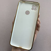 Чохол для Xiaomi Redmi 9С глянцевий із золотою окантовкою чохол на телефон сяомі редмі 9с білий h7y, фото 3