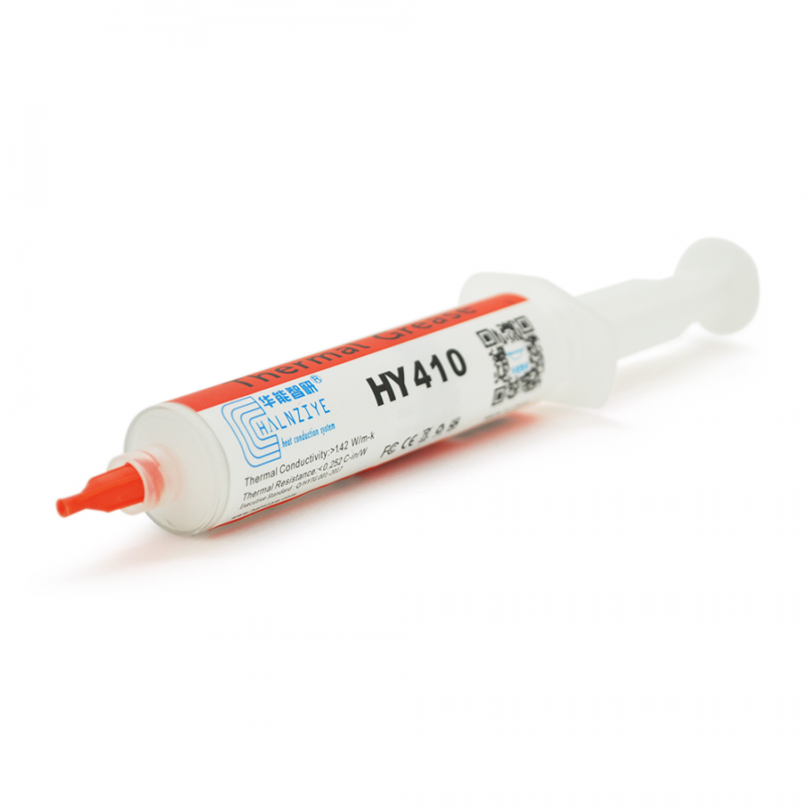 Паста термопровідна HY-410 30g, шприц, White,> 0,925W / m-K, <0.262 ° C-in? / W, -30 ° ?280 °, В'язк