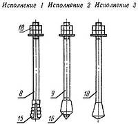 Болти фундаментні з конічним кінцем М12-М48 (тип 6)