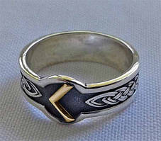 Кільце з золотою руною Кано, Кеназ (Kenaz) з чорнінням