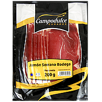 Хамон нарізка серрано Камподулс Campodulce 200g 20шт/ящ (Код: 00-00014317)