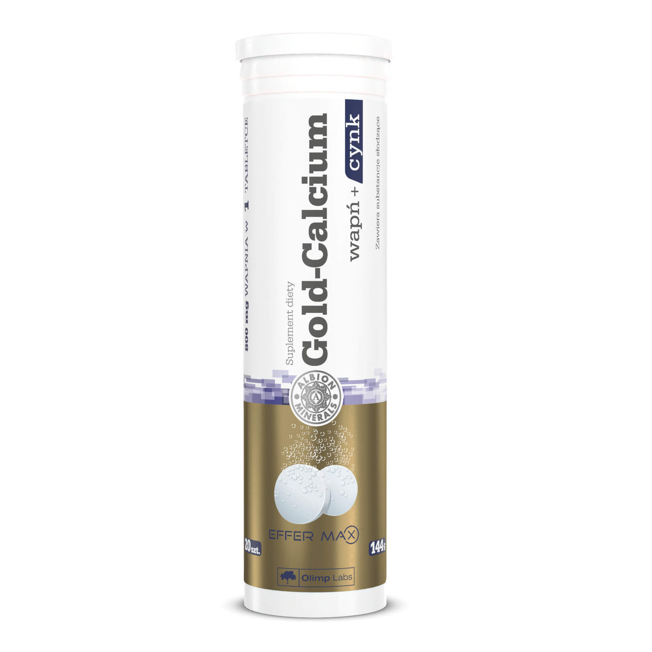 Кальцій та цинк Olimp Gold Calcium + Zink 20 tabs (Lemon)