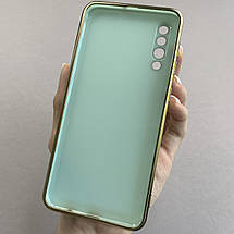 Чохол для Samsung Galaxy A50s глянцевий із золотою окантовкою чохол на телефон самсунг а50с бірюзовий h7y, фото 2