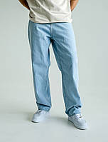 Мужские джинсы БАГГИ с низкой посадкой голубые, джинсы мужские свободные голубого цвета