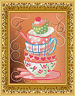 Схема вишивки бісером Посуду А3. Атлас