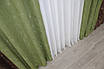 Комбіновані (2шт. 1,2х2,7м.) штори з тканини льон мармур, "Pavliani". Колір коричневий з оливковим. Код 014дк (1175-1173ш) 10-996, фото 4