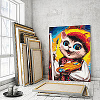 Картины по номерам 40*50 "Котик художник ©Маріанна Пащук" №53381, Brushme