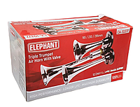 Сигнал звуковой воздушный "дудка" Elephant CA-10377 12v 3 дудки металл