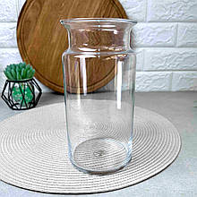 Фігурна скляна ваза 20 см для квітів TRENDGLASS JANNA