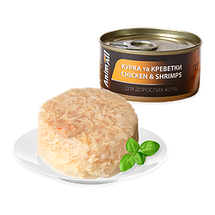 Вологий корм для котів AnimAll   Курка з Креветками 85 г