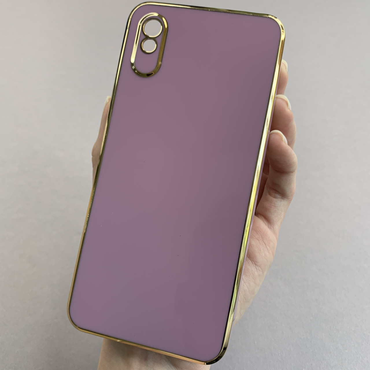 Чохол для Xiaomi Redmi 9A глянцевий із золотою окантовкою чохол на телефон сяомі редмі 9а чорничний h7y