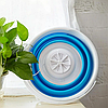 Кишенькова ультразвукова портативна міні пральна машинка Turbine Wash Ultrasonic, машина від USB та повербанка+ відро 10л, фото 8