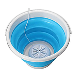 Похідна ультразвукова портативна міні пральна машинка Turbine Wash Ultrasonic, машина від USB та повербанка+ відро 10л, фото 5