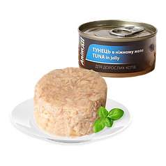 Вологий корм для котів AnimAll Тунець в ніжному желе 85г